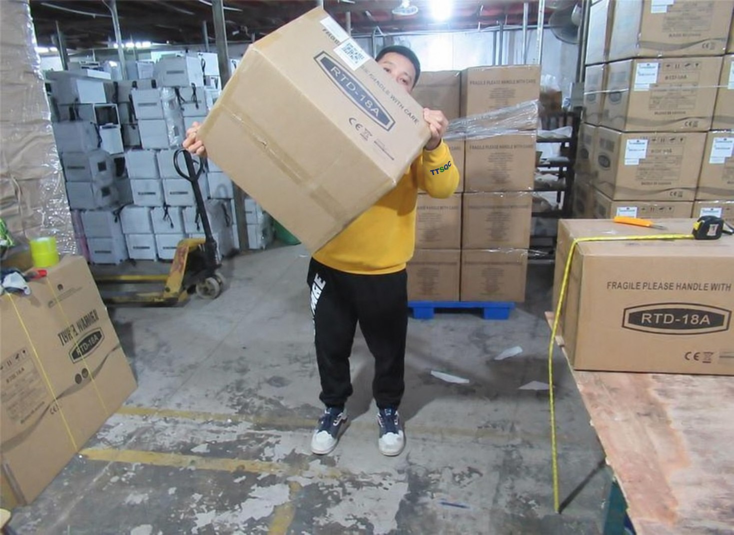 On-site carton-drop check